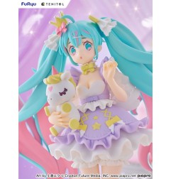 Hatsune Miku - Tenitol PVC Statue  Yumekawa Princess Lavender Ver. 21 cm