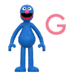 1, Rue Sésame - Figurine ReAction Grover 10 cm
