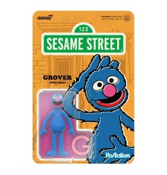 1, Rue Sésame - Figurine ReAction Grover 10 cm