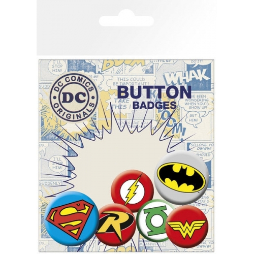 DC Comics - Pack 6 badges Logos Comics