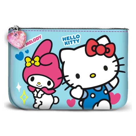 Sanrio - Small Square Coin Purse Hello Kitty Friendship Blue