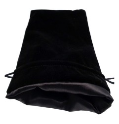 FanRoll - Dice Bag Velvet Black with Black Satin Large