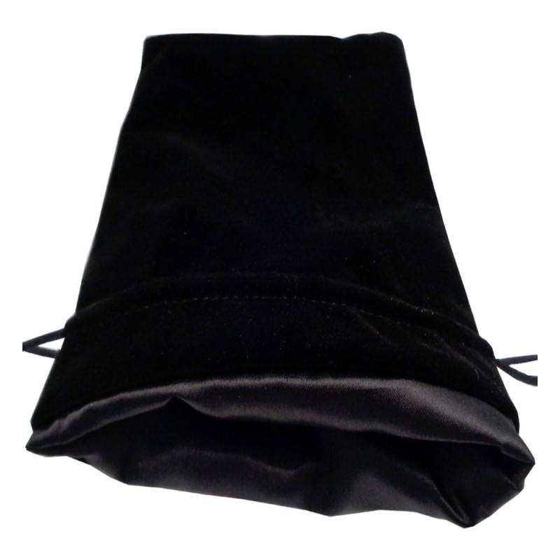 FanRoll - Dice Bag Velvet Black with Black Satin Large FanRoll - Dice Bag Velvet Black with Black Satin Large