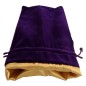 FanRoll - Dice Bag Velvet Purple with Golden Satin Large