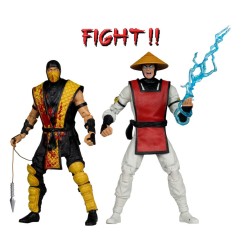 Mortal Kombat - Pack 2 figurines Scorpion vs. Raiden (Klassics) 18 cm