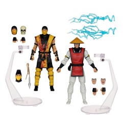 Mortal Kombat - Pack 2 figurines Scorpion vs. Raiden (Klassics) 18 cm