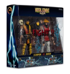 Mortal Kombat - Pack 2 figurines Scorpion vs. Raiden (Klassics) 18 cm