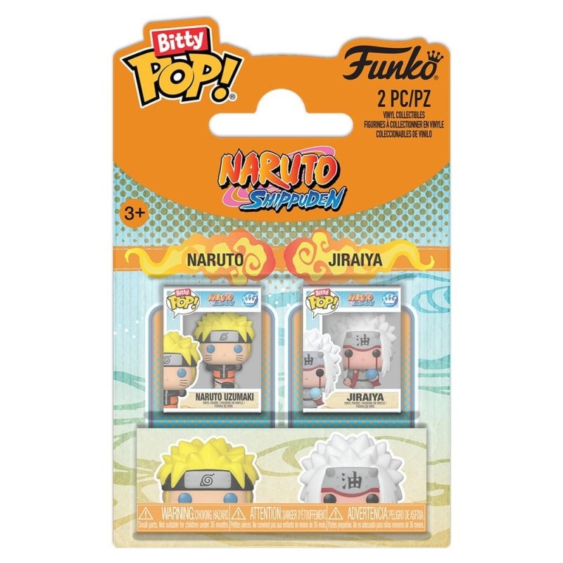 Naruto - Pack 2 figurines Bitty POP! Naruto & Jiraiya 2 cm