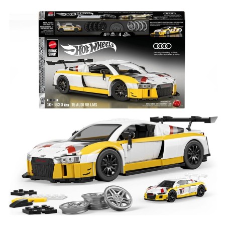 Hot Wheels - Elite Mattel Brick Shop Building Set 1/16 '15 Audi R8 LMS