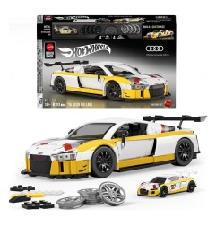 Hot Wheels - Jeu de construction Elite Mattel Brick Shop 1/16 '15 Audi R8 LMS