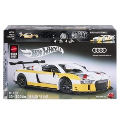 Hot Wheels - Jeu de construction Elite Mattel Brick Shop 1/16 '15 Audi R8 LMS