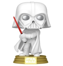 Star Wars: Mandalorian & Grogu - Figurine POP! Dark Vador Blanc 9 cm