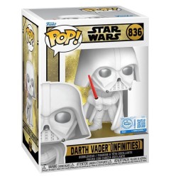 Star Wars: Mandalorian & Grogu - Figurine POP! Dark Vador Blanc 9 cm