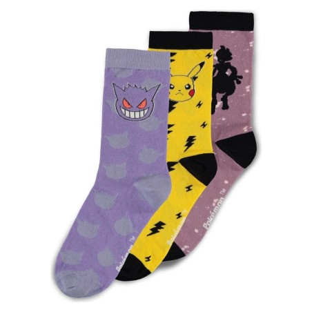 Pokémon - Pack 3 paires de chaussettes Pokémon Crew 39-42