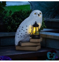 Harry Potter - Lampe Solaire Extérieure 'LunaGlo' Hedwig 33cm