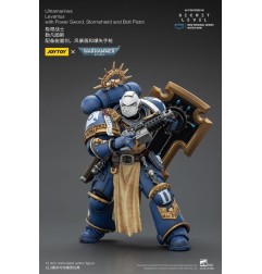 Warhammer 40k - Figurine Ultramarines Levantus avec Power Sword, Stormshield and Bolt Pistol 13 cm