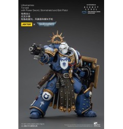 Warhammer 40k - Figurine Ultramarines Torvald avec Power Sword, Stormshield and Bolt Pistol 13 cm