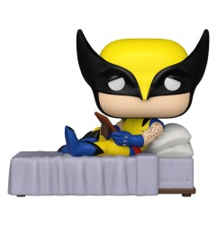 Marvel - Figurine POP! Deluxe Wolverine dans le lit (Meme) 9 cm