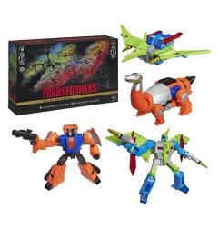 Transformers Age of the Primes Leader Class - Pack 2 figurines G2 Dinobot Swoop & G2 Dinobot Sludge  19 cm