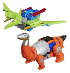 Transformers Age of the Primes Leader Class - Pack 2 figurines G2 Dinobot Swoop & G2 Dinobot Sludge  19 cm