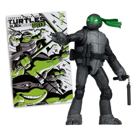 Teenage Mutant Ninja Turtles - Page Punchers Action Figure Michelangelo (Black White & Green) (Red Platinum Edition) 13 cm
