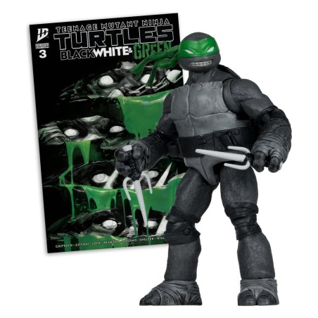 Teenage Mutant Ninja Turtles - Page Punchers Action Figure (Black White & Green) (Red Platinum Edition) 13 cm