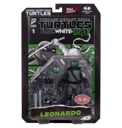 Les Tortues Ninja Page Punchers - Figurine Leonardo (Black White & Green) (Red Platinum Edition) 13 cm
