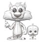 Looney Tunes - Figurine POP! & Buddy Sylvester & Tweety 9 cm