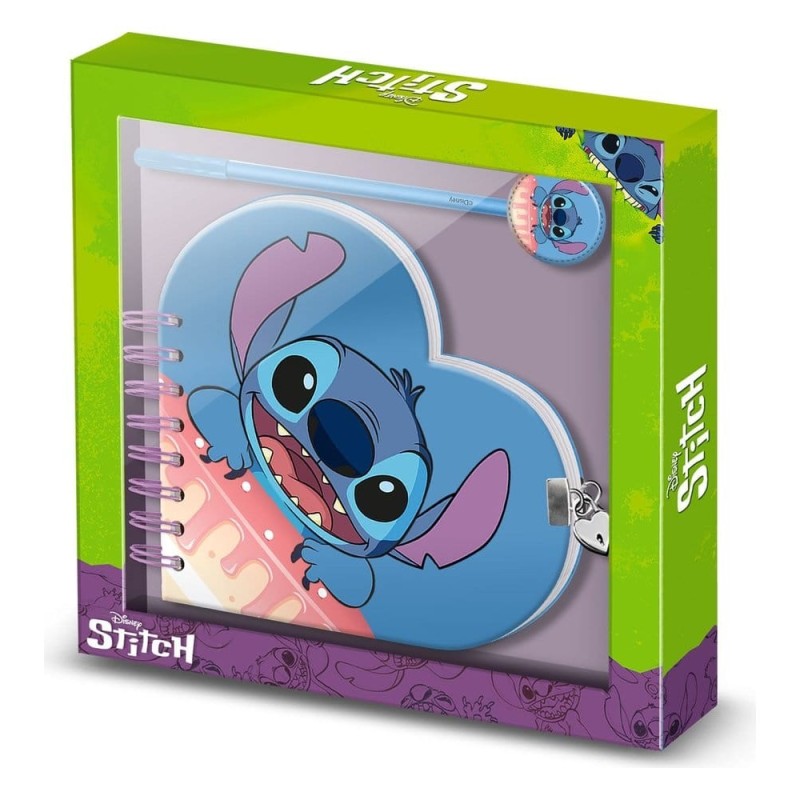 Lilo & Stitch - Heart Diary & Pen Gift Set Cake Blue