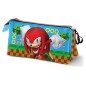 Sonic - The Hedgehog - Triple Pencil case SEGA Knuckles Run Multicolour Sonic - The Hedgehog - Triple Pencil case SEGA Knuckles Run Multicolour