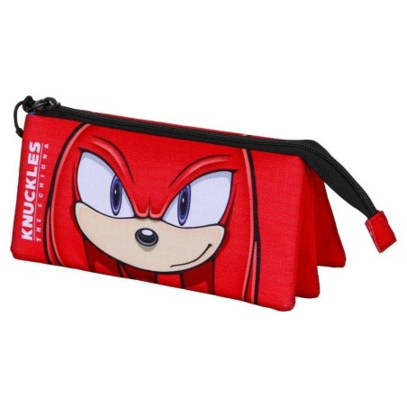 Sonic - The Hedgehog - Triple Pencil case SEGA Knuckles Sight Red