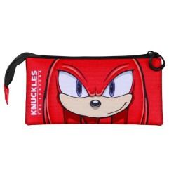 Sonic - The Hedgehog - Triple Pencil case SEGA Knuckles Sight Red