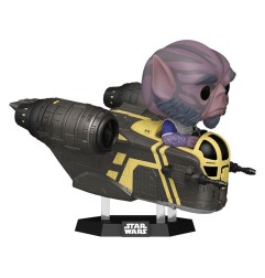 Star Wars: The Mandalorian and Grogu - Figurine POP! Rides Deluxe Bobble Head Zeb Orrelios in the Razor Crest 9 cm
