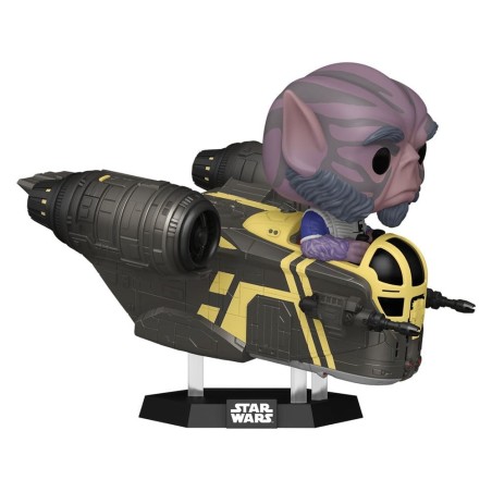 Star Wars - : The Mandalorian and Grogu POP! Rides Deluxe Vinyl Bobblehead Figure Zeb Orrelios in the Razor Crest 9 cm