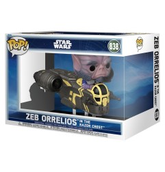 Star Wars - : The Mandalorian and Grogu POP! Rides Deluxe Vinyl Bobblehead Figure Zeb Orrelios in the Razor Crest 9 cm