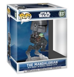Star Wars - : The Mandalorian and Grogu POP! Rides Deluxe Vinyl Bobblehead Figure The Mandalorian with Grogu in Imperial Remnant
