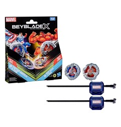 Beyblade - X and Marvel Collab Captain America 4-70GB vs. Red Hulk 1-80R