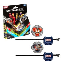Beyblade - Collaboration Beyblade X Marvel Iron Man 4-80B vs. Thanos 4-60P