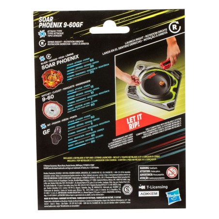Beyblade X - Pack Beyblade X Soar Phoenix 9-60GF avec lanceur à corde deluxe