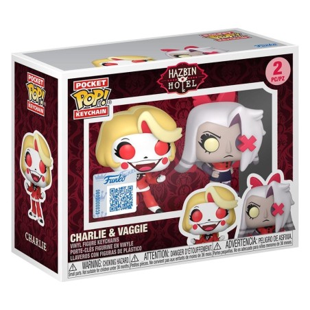 Hazbin Hotel - Pack 2 porte-clés POP! Charlie & Vaggie 4 cm