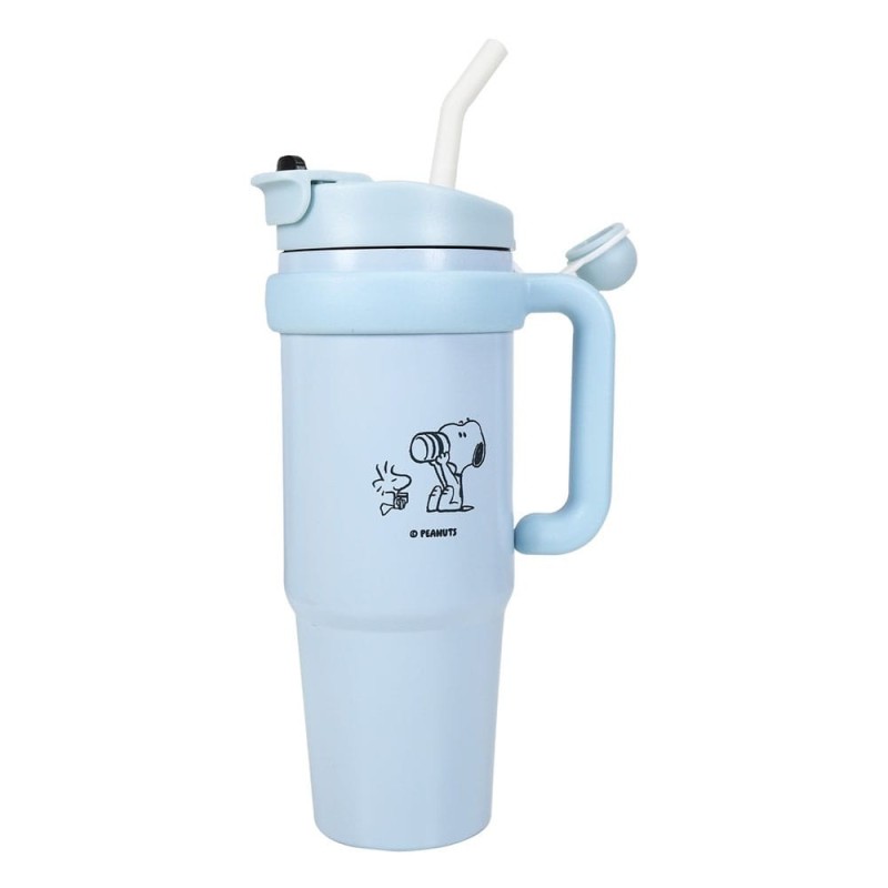 Snoopy - Mug thermo Snoopy avec paille coudée 887 ml