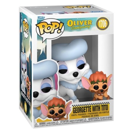 Oliver & Co. - POP&Buddy Vinyl Figure Georgette w/Tito 9 cm