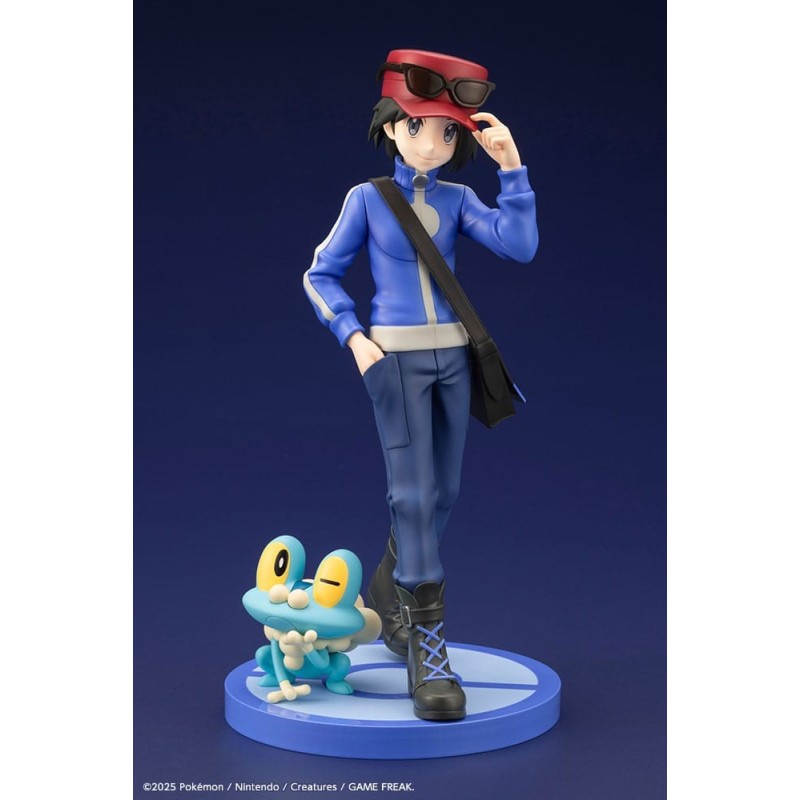 Pokémon - ARTFXJ Statue 1/8 Calem & Froakie 20 cm