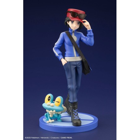 Pokémon - ARTFXJ Statue 1/8 Calem & Froakie 20 cm