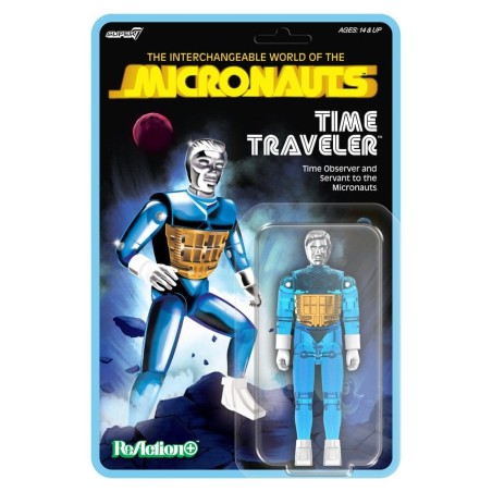 Micronauts - Figurine ReAction+ Time Traveler (Translucent Blue) 10 cm