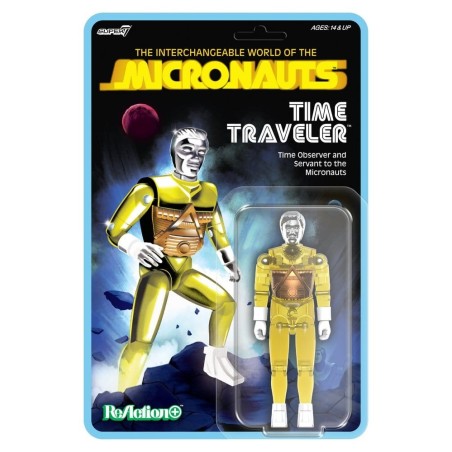 Micronauts - ReAction+ Action Figure Wave 03 Time Traveler (Translucent Yellow) 10 cm