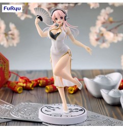 Super Sonico - Trio-Try-iT PVC Statue White China Dress Ver. 21 cm
