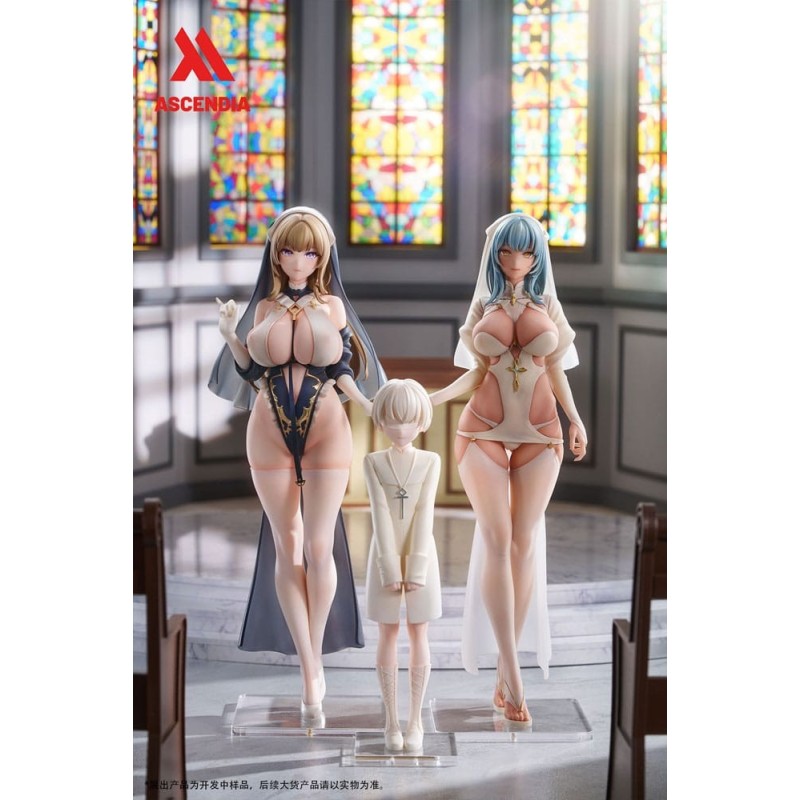 Original Character - Pack 2 statuettes PU 1/6 Lily Nun & Emily Nurse Illustration by Chowbie 26 cm