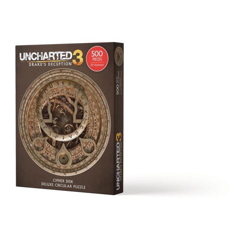 Uncharted - Puzzle Cipher Disk Circular Deluxe (500 pièces) Uncharted - Puzzle Cipher Disk Circular Deluxe (500 pièces)