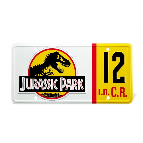 Jurassic Park - Réplique 1/1 plaque minéralogique Dennis Nedry